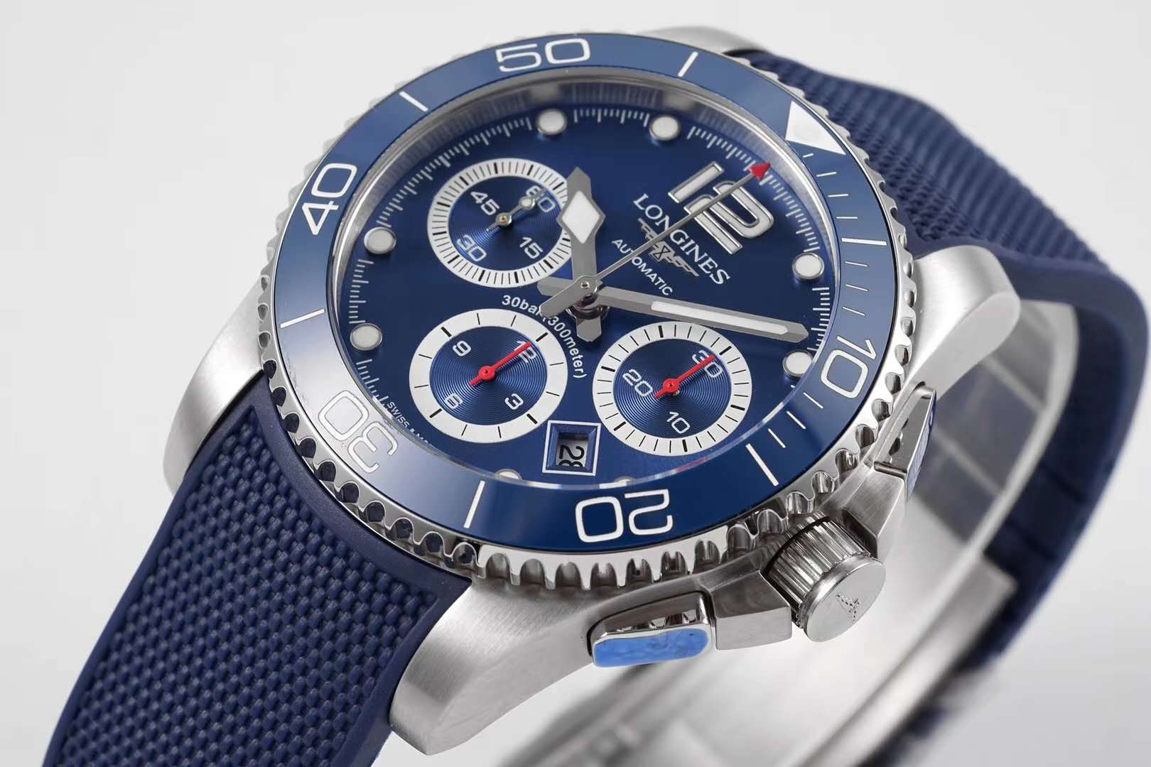 Hydroconquest Blue Dial on Rubber Strap